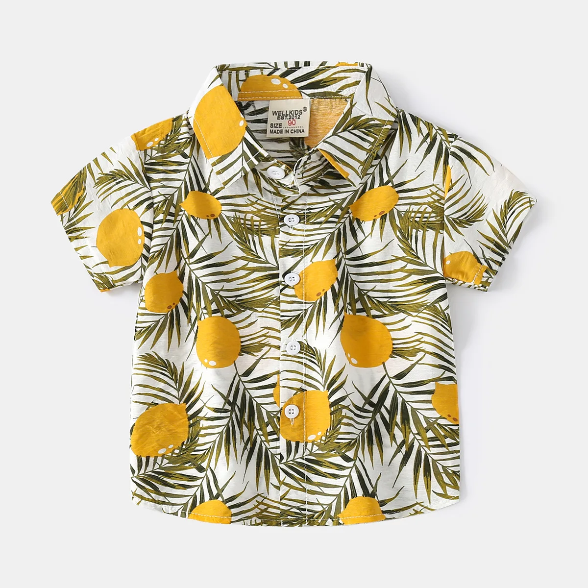 Baby Boys Hawaii Short Sleeve Shirt Soft Comfort Casual Short Sleeve Shirt