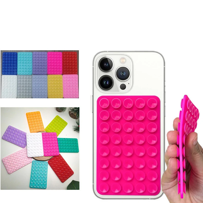 Ventosa Doppia Faccia Per Telefono - Supporto Silicone Giallo Per Specchio, Auto E Superfici Lisce - Foto 8