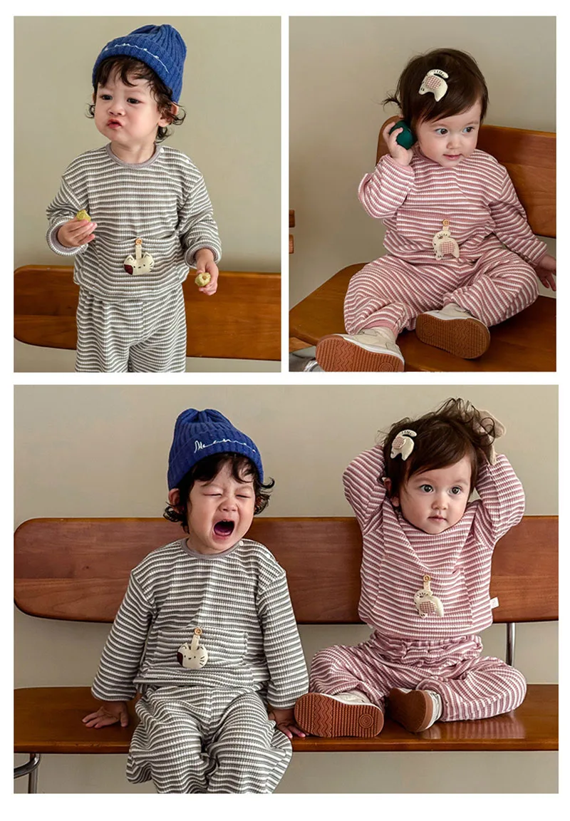 Autumn Kids Cartoon Hoodie Suit