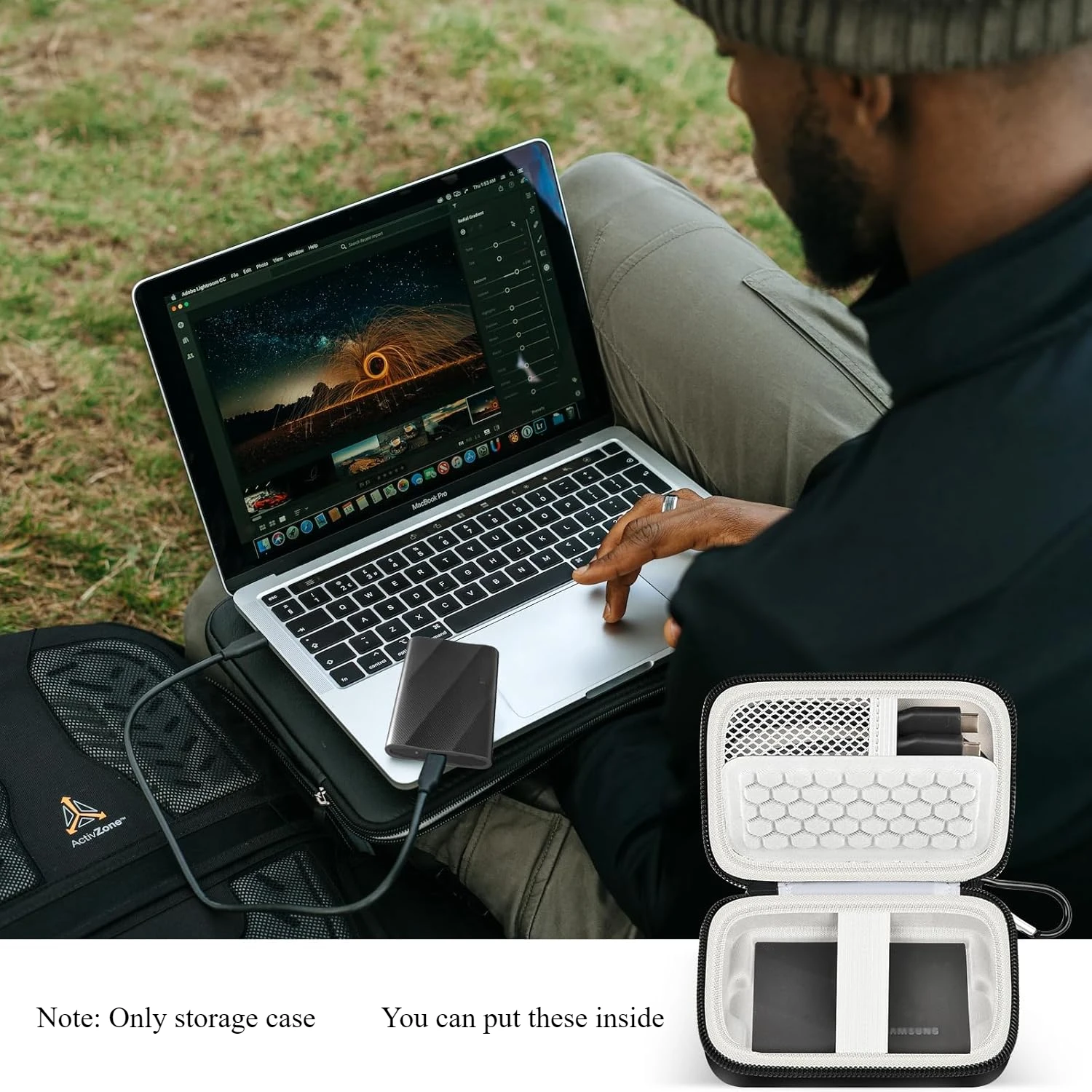Carrying Case Compatible with Samsung T9 Portable SSD 4TB 2TB 1TB USB External Solid State Hard Fits for USB Cable