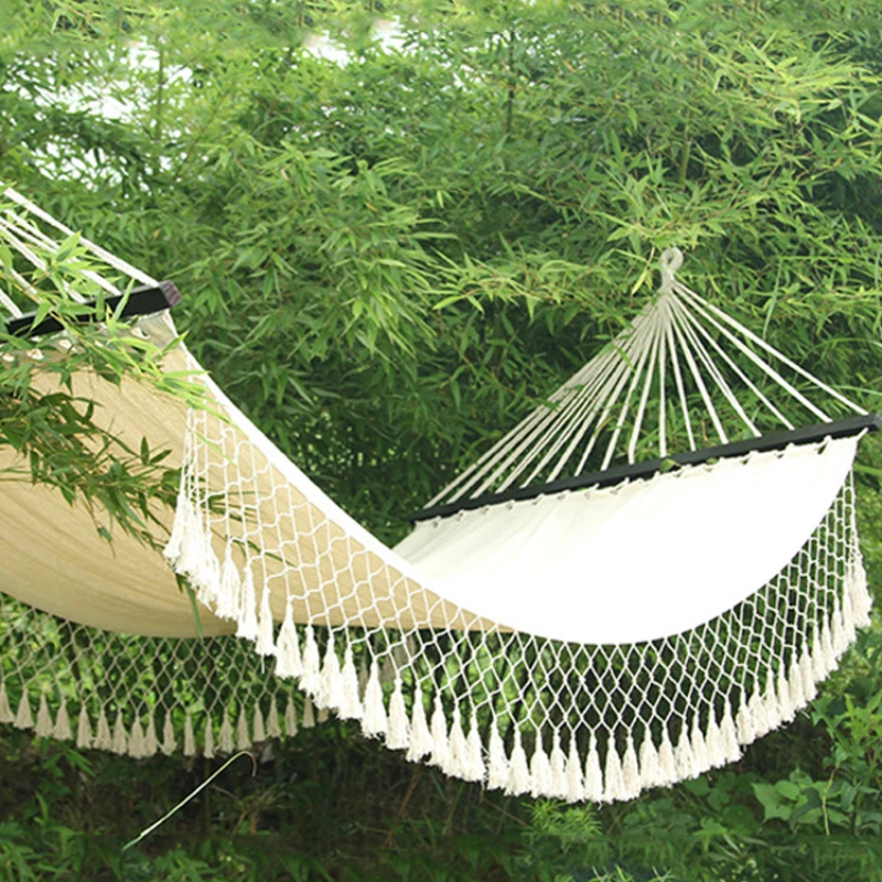 Outdoor Tassel Hammock, Single Or Double Person, Outdoor Leisure, Air Swing, Indoor Hanging Chair