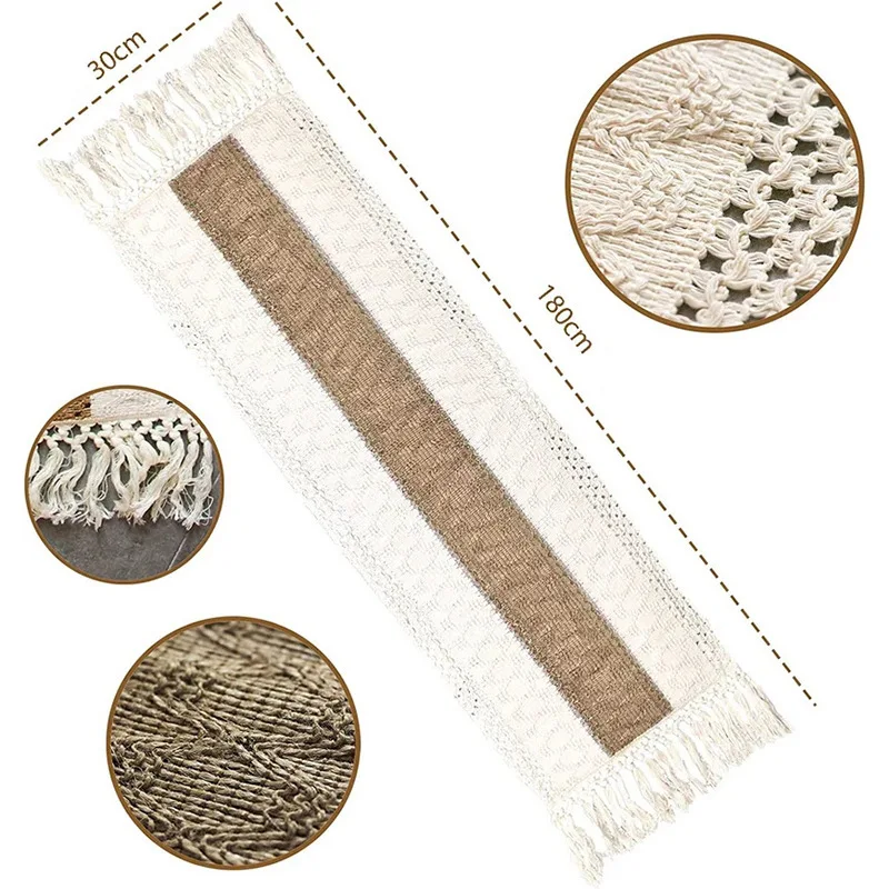 Scandinavian ins table flag cotton linen fabric living room TV cabinet coffee table long tablecloth tea mat table napkin 5