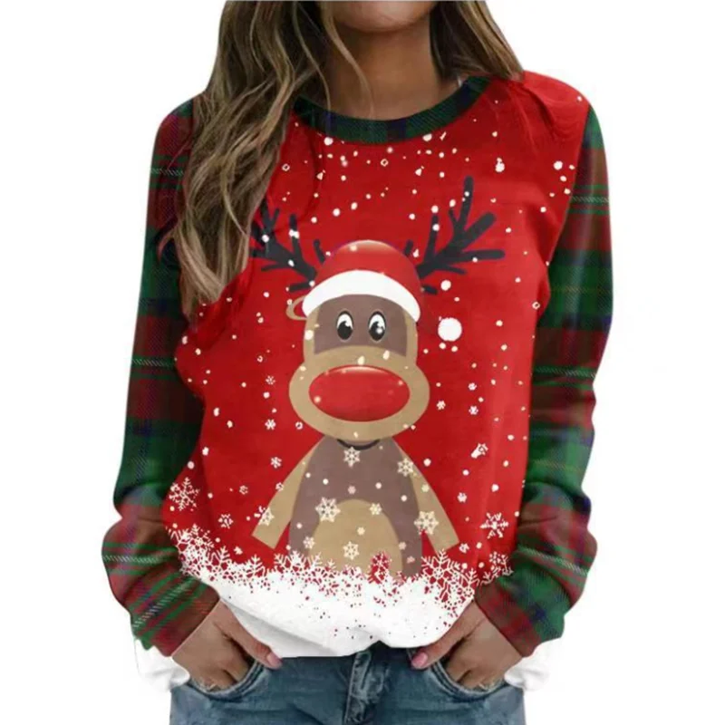 thumbnail image 1 of Suéteres navideños feos, suéteres de gran tamaño, sudaderas con estampado divertido en 3D para fiestas navideñas, sudaderas para fiestas, cumpleaños y Navidad, 2024, 1 of 5