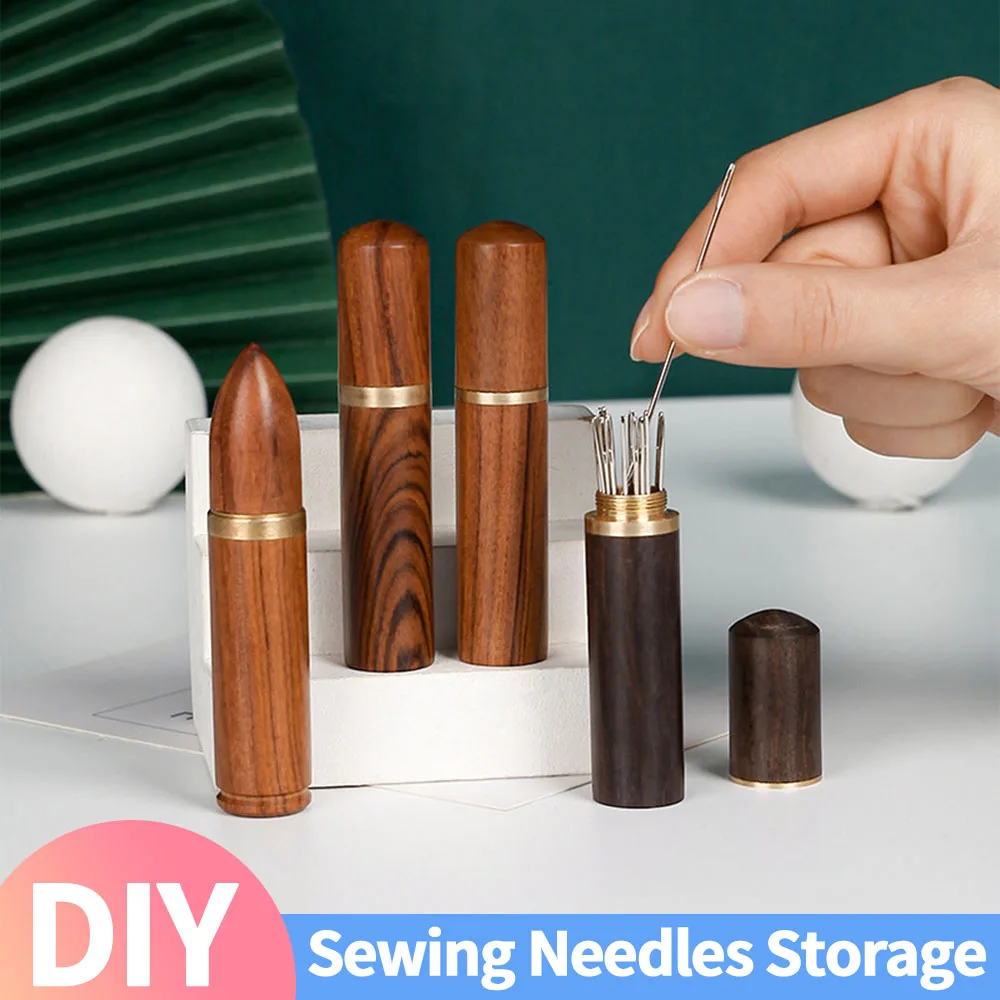 Sewing Storage Box Wooden for Knitting Embroidery Needles sewing storage box knitting tool organizer sewing accessories