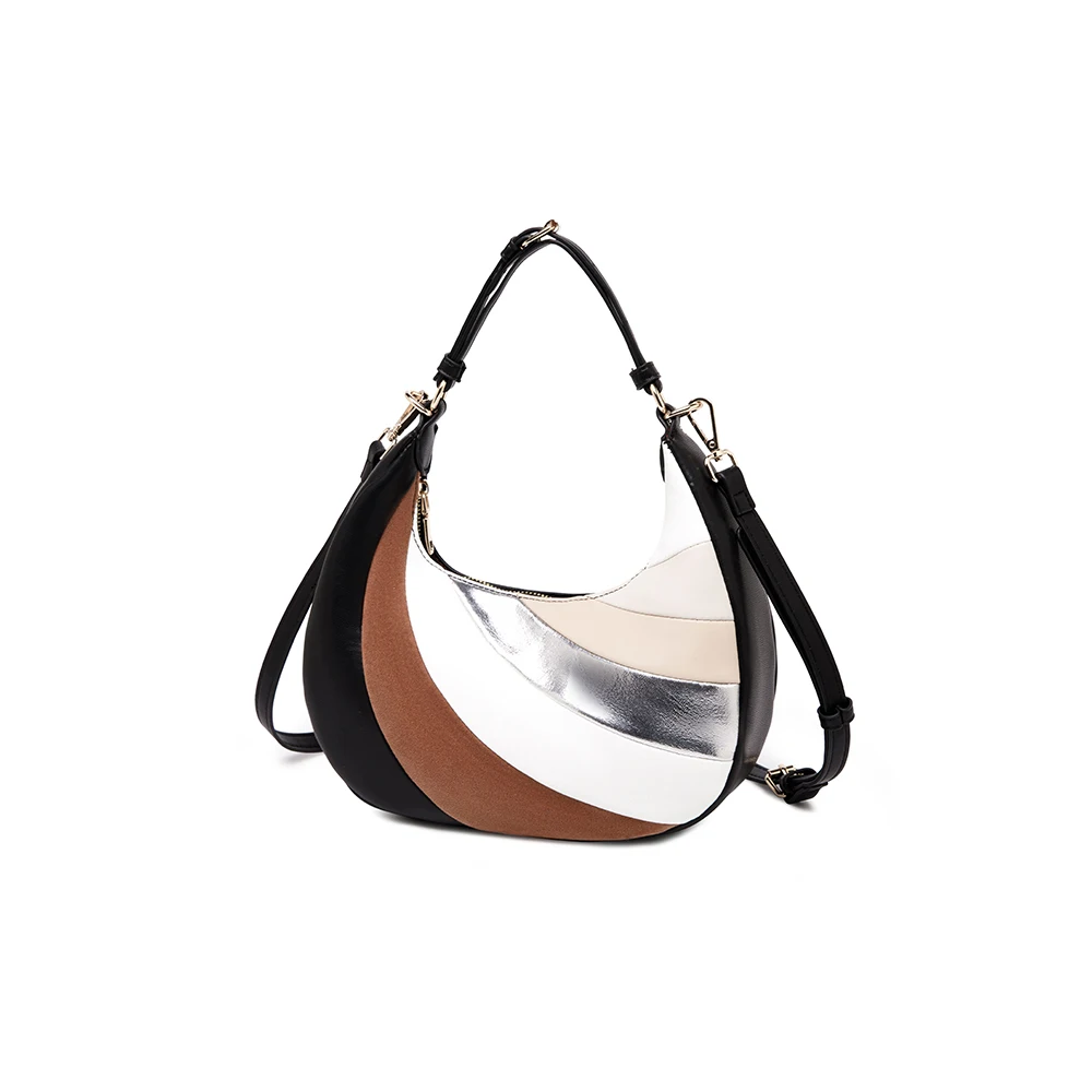 

Multi Cross Body Bag Rainbow Metallic Colorful Stitching Purse Luxury Brand Casual Tote Shoulder Bag The Exterior Quilted
