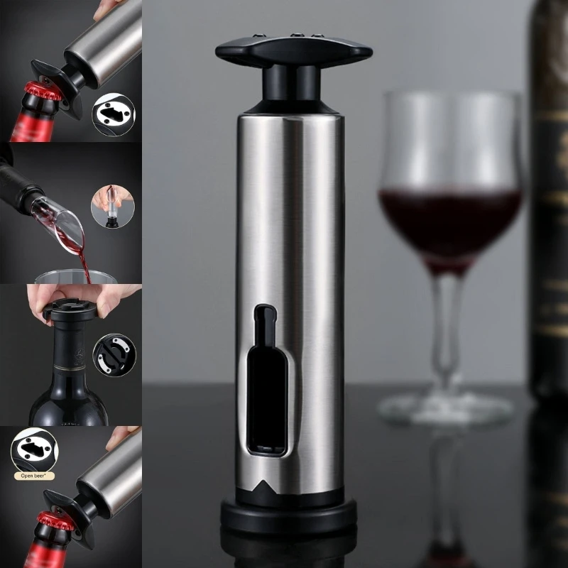 Multifunctional Red Wine Opener Stainless Steel Beer Opener 3in1 Manual Bottle Opener Wine