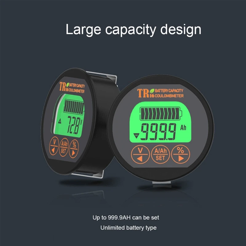 

Индикатор емкости аккумулятора Амперметр Вольтметр Тестер аккумулятора 50A 100A 350A TR16 F1FB