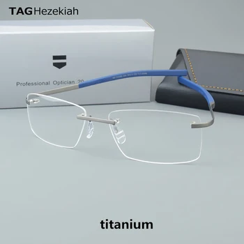 TAG Hezekiah Vintage Pure Titanium Glasses Frame Men Optical Myopia Prescription Eyeglasses Frame Women Luxury Brand Eyewear