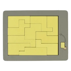 Wooden Geometric Brain Teaser Puzzle (Rectangle)