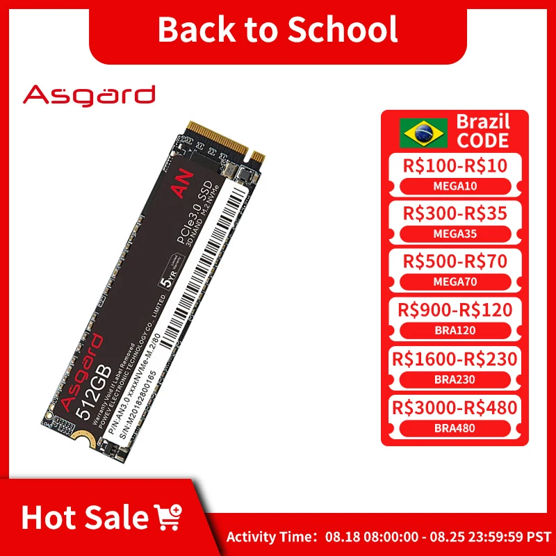 Asgard M.2 Ssd M2 Pcie Nvme 256gb 512gb 1tb Solid State Drive 