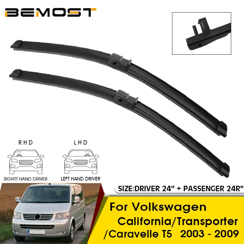 Spazzole Tergicristallo Per Volkswagen California/Transporter/Caravelle T5 2003-2009 Spazzole Per Parabrezza Parabrezza 24 "+ 24R"