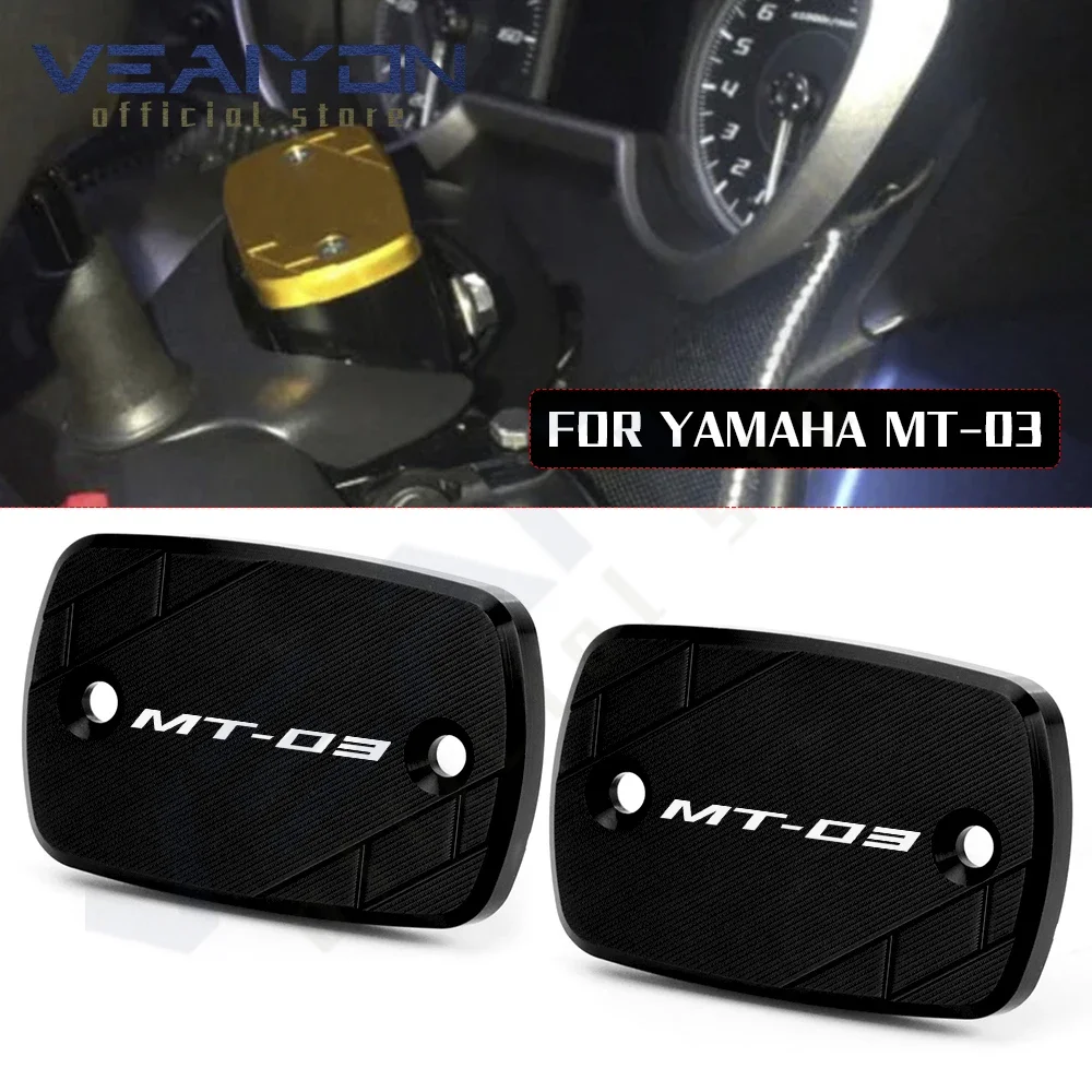 

For YAMAHA MT-03 MT-25 MT03 MT25 YZFR3 YZFR25 YZF R3 R25 2015 - 2022 Front & Rear Brake Fluid Cylinder Reservoir Cap Cover