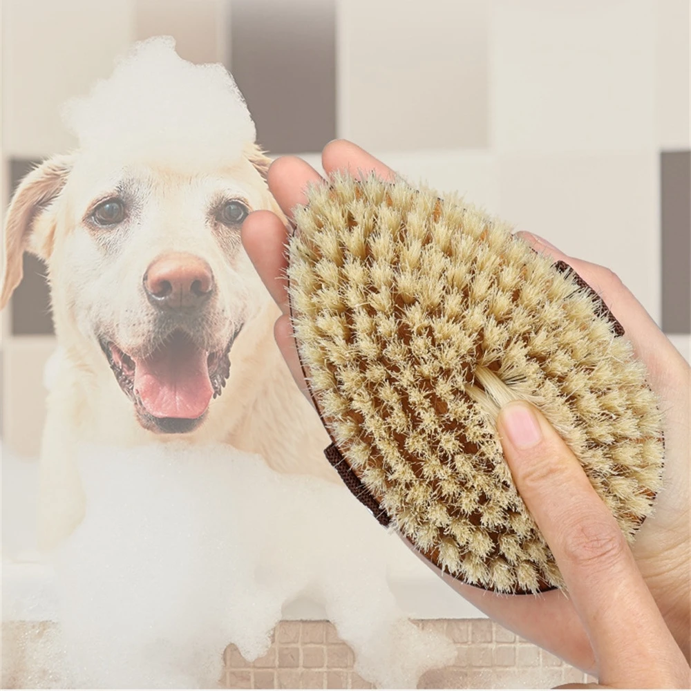 Natural Wood Bristle Bath Brush Soft Wet Dry Body SPA Massager Brush Household Practical Skin Exfoliates Body Cleaning Brush 6