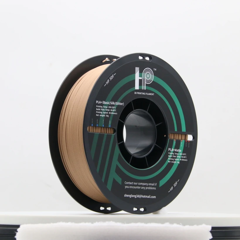 HP3DF 3D 프린터 PLA 필라멘트, 1.75mm, 정확도 +/- 0.02mm, 1kg 스풀(2.2파운드), 대부분의 FDM 프린터에 호환 가능(스킨 베이지)