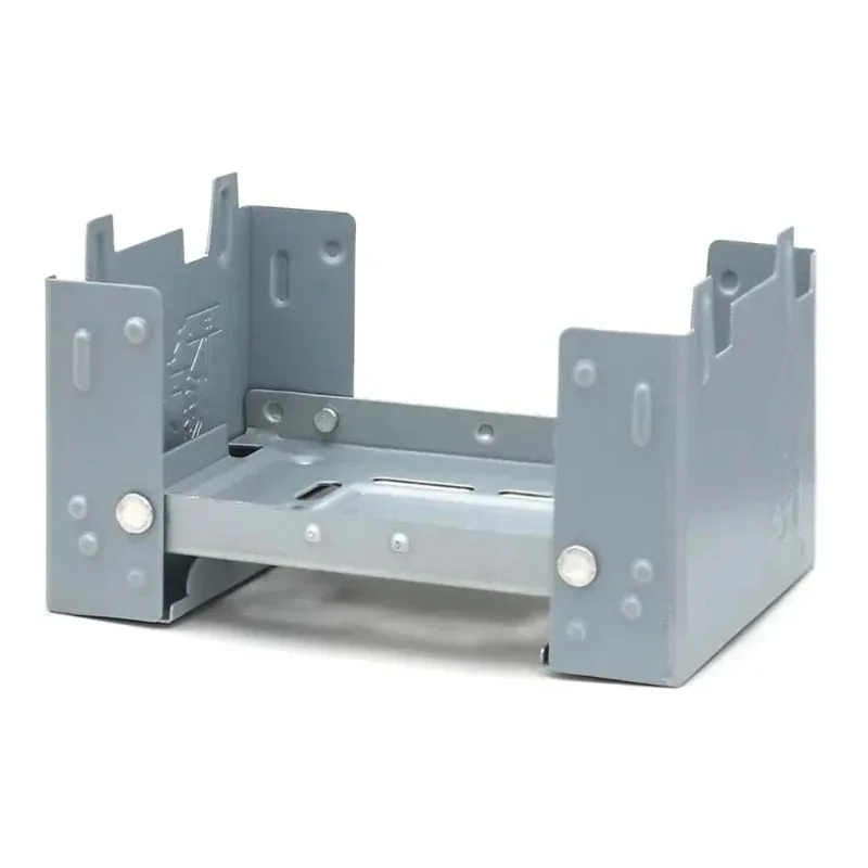 Foldable Tactical Solid Fuel Stove - Windproof Burner with Adjustable Flame Ideal Camping Gear for Hiking Backpacking Adventures