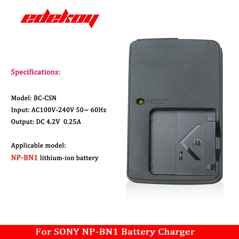 BC-CSN BCCSN BC CSN Battery Charger for Sony T99 T110 QX10 QX30 QX100 W510 W515 W630 WX7 WX30 Camera NP-BN1 NPBN1 NP BN1 Battery