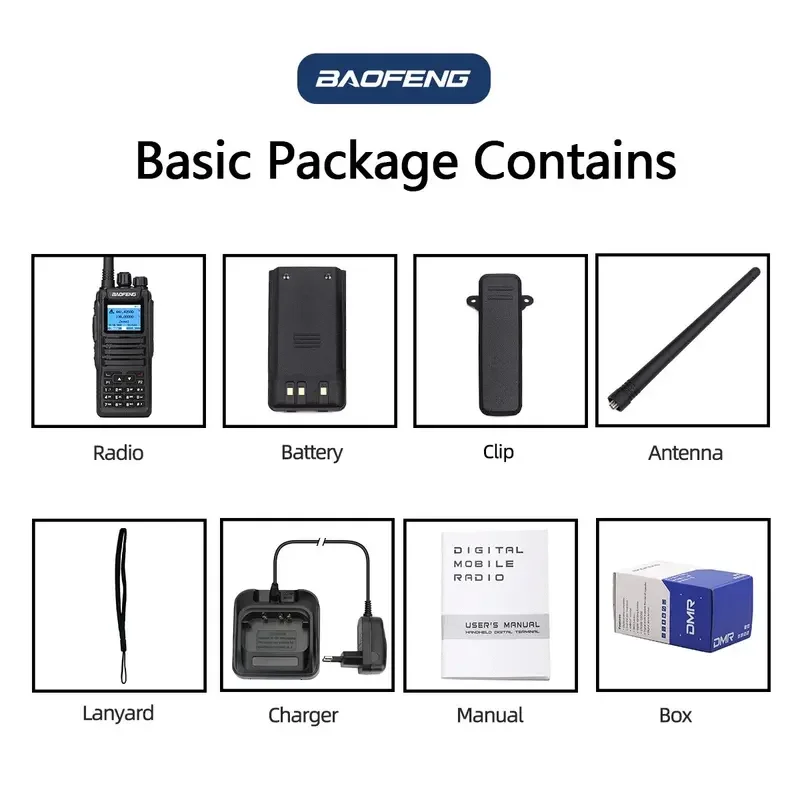 Baofeng DMR DM 1701 Digital Walkie Talkie Dual Mode Analog Two-Way Radio Open GD77 Dual Time Slot Tier 1 2 Hamradio DR 1801 6