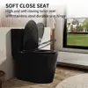 Modern Black Dual Flush Elongated Ceramic Toilet with Comfortable Seat Height 12'' Powerful & Quiet Self-Cleaning Design 3