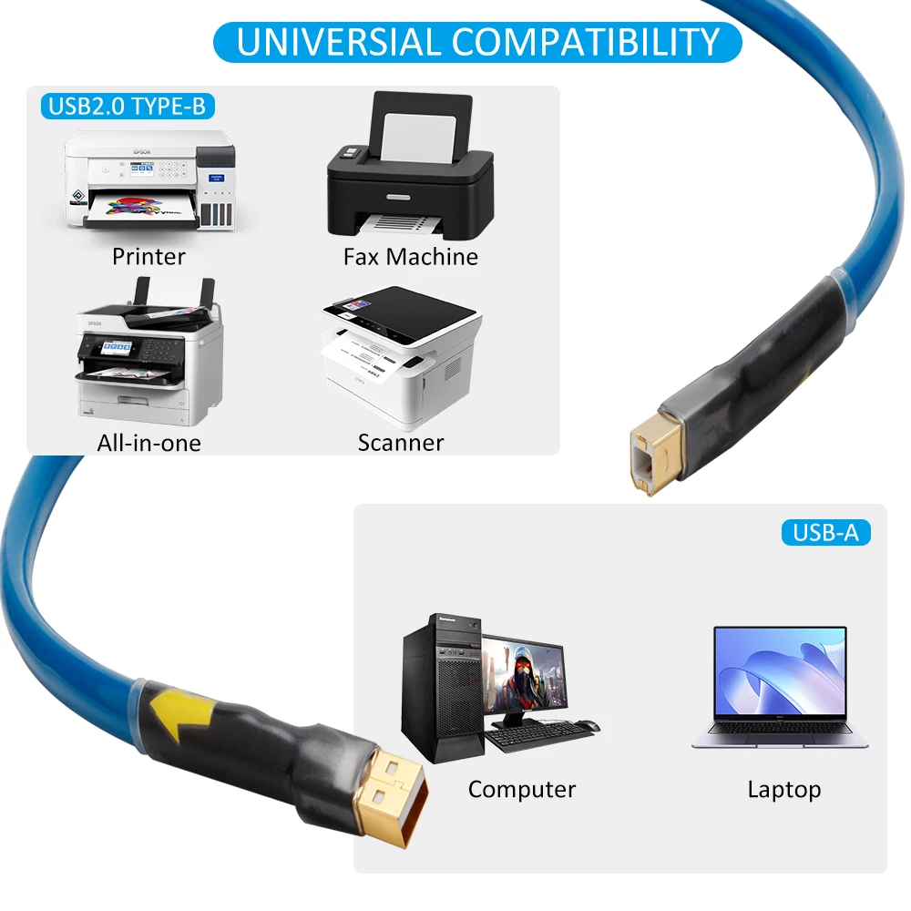 X404 99.998% OFC  USB ̺, A to B   DAC ̺,  USB 2.0 ̺,  USB 
