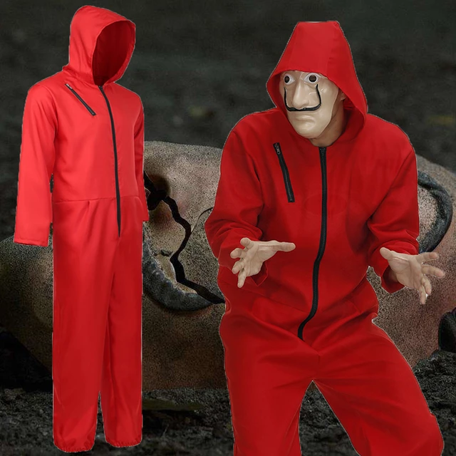 Red Jumpsuits Heist Costume Compatible with Money Robbery Costume,  Halloween Costume Adult Cosplay And Heist Mask | Red jumpsuit, Adult  cosplay, Adult halloween costumes