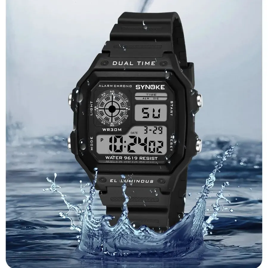Enhanced Men's Sport Luminous Waterproof Multifunction Digital Watch