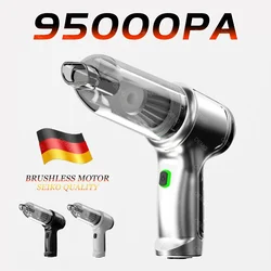 95000PA Car Vacuum Cleaner Portable Mini Wireless Cleaner Powerful Strong Suction Handheld Cleaning Machine for Home Appliance
