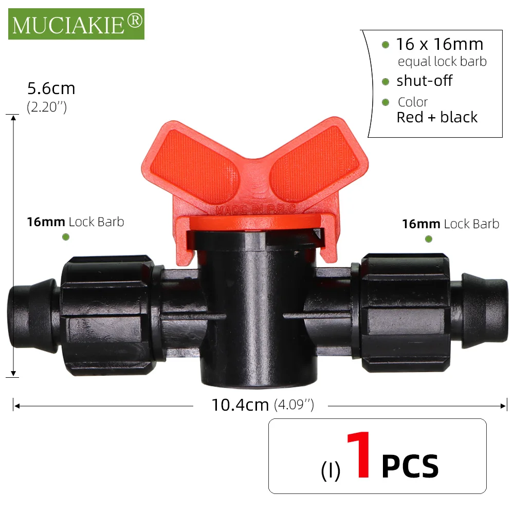 MUCIAKIE 1PC 1/2'' 3/4'' Thread Equal Reduced Watering Coupling Adapter Garden Irrigation Shut Off Valve Drip Tap Fittings Joint 