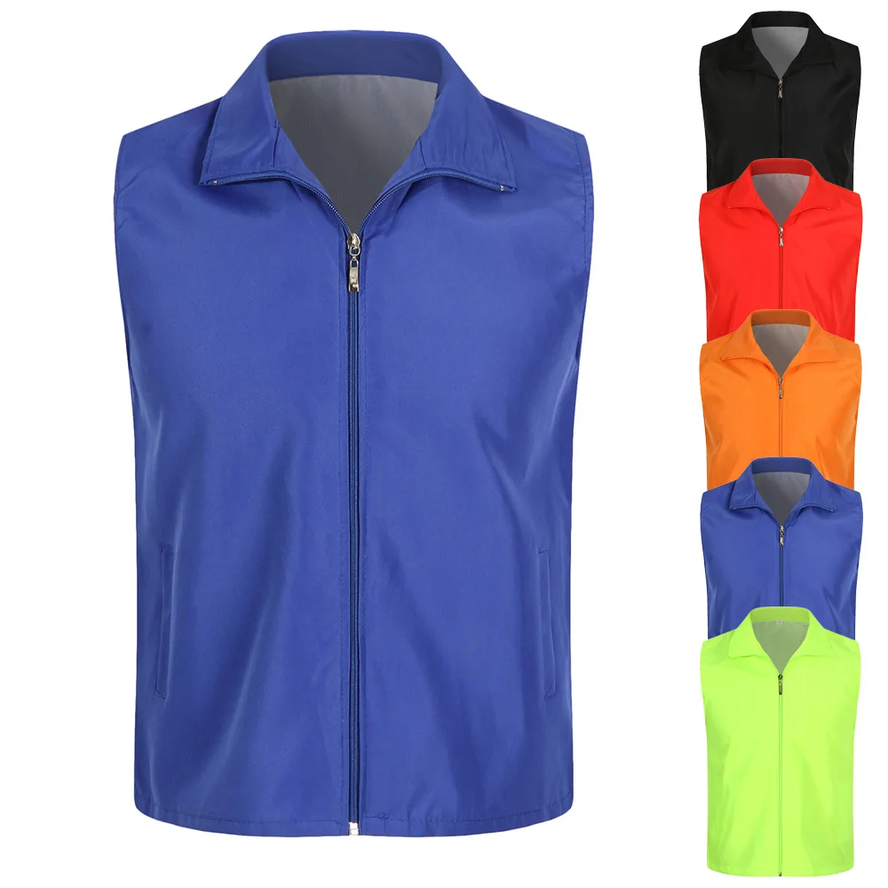 Description Picture 2 of itemUnisex Traveler Vest Jacket Ideal for Fishing and Outdoor Workwear Zip Sleeveless Waistcoat (Red/Black/Green/Orange/Sapphire)