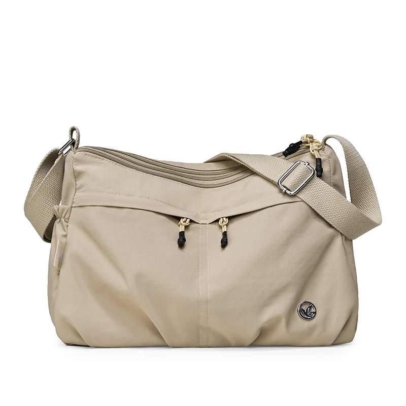 Women's Large-Capacity Shoulder Bag with Three Pockets: Multi-Pocket Nylon Tote—The Perfect Choice for Moms' Shopping Trips