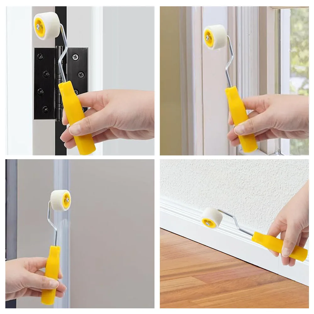4/5 Inch Mini Paint Roller Kit | Touch Up Trim, Edges & Corners Easily - Includes Tray & Extra Wool Covers
