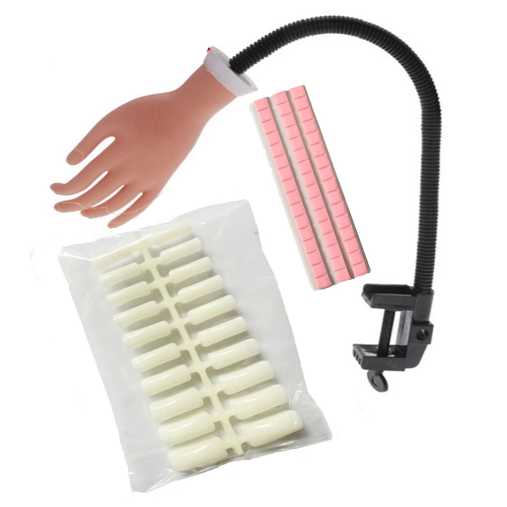 Practice Hand For Acrylic Nails Model Silicone Hands For Nail Training Hand For Manicure Set