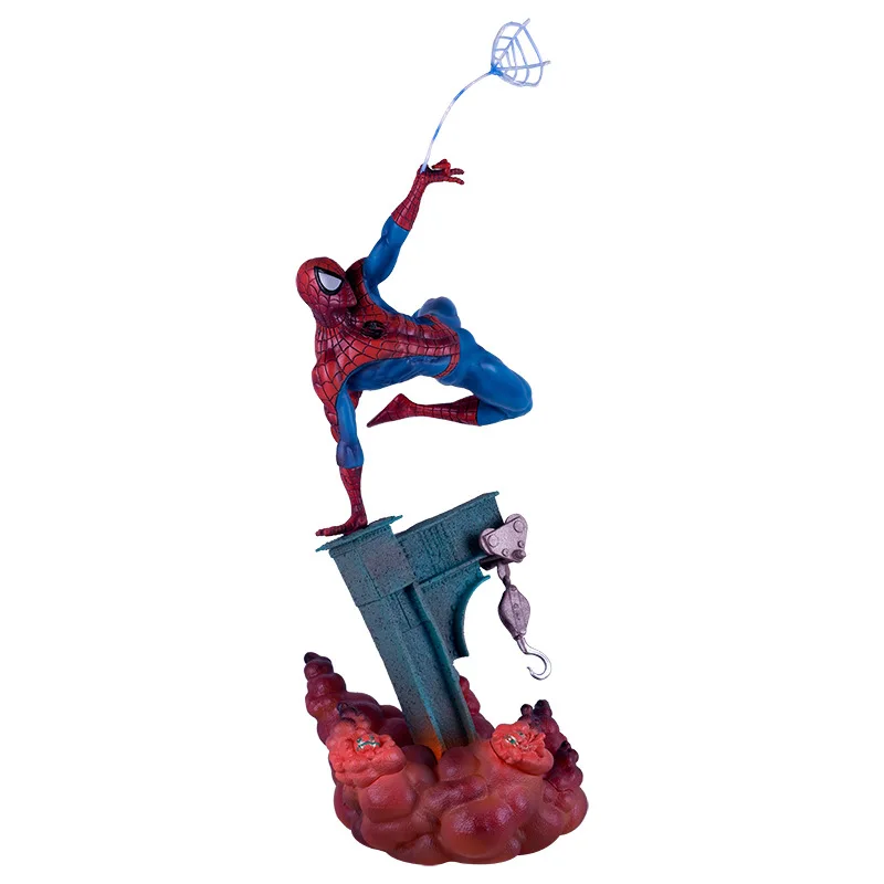 31Cm Marvel Spider Man Pvc Action Figures Scene Battle Dolls Model Marvel Legends Souvenir Regalo Per Bambini