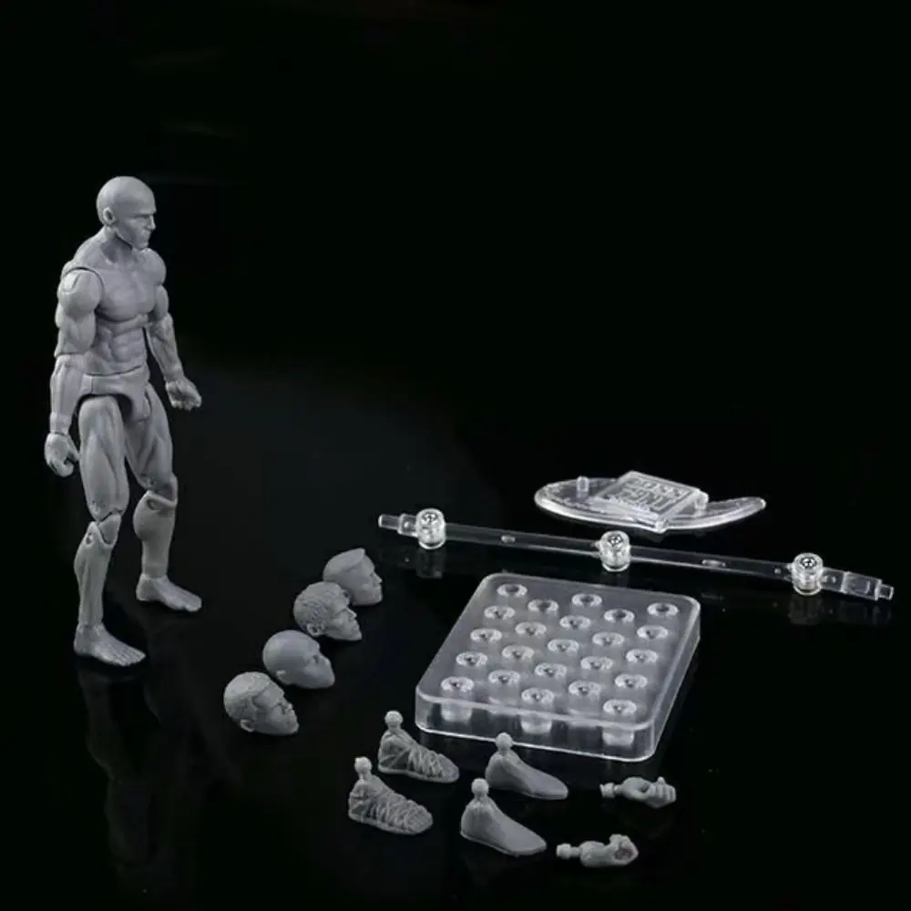 Action Figure Skin Nude Doll Toys Joints Movable Handmade Male Femalew Body Dolls Mannequin Limbs 1/18 Scale Model Doll Fans