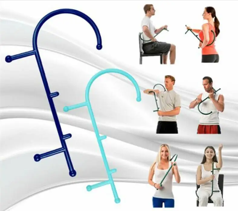 1PcTriggerPointSelfMassageStickHookTheracaneBodyMuscleRelief