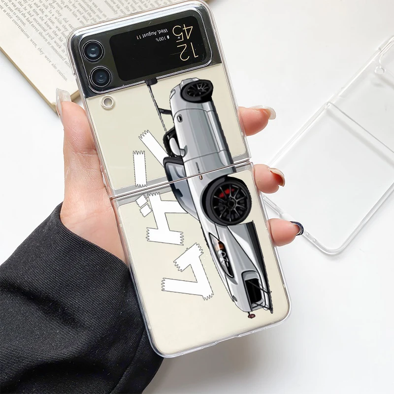 Tokyo Drift Sports Car Fashion Phone Case - Clear Hard Folding Cover Gift
