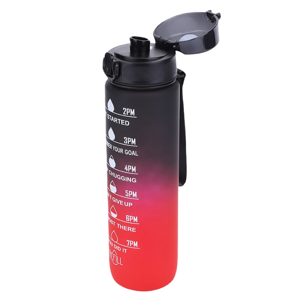 1000ml Motivational Water Bottle with Handle Sport Water Bottle Large Capacity Time Scale Cup for Outdoor Sports