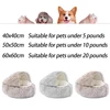 Cat Bed Round Plush Fluffy Hooded Cat Bed Cave, Cozy for Indoor Cats or Small Dog beds, Soothing Pet Beds Doughnut 5