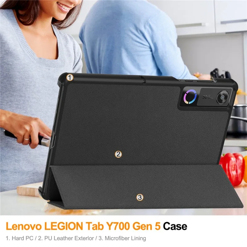 Premium PU Stand Auto Sleep Tablet Case, 8.8-Inch Protective Cover