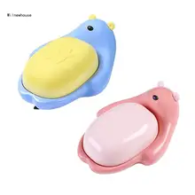  Cartoon Soap Storage Box Drain Holder Sponge Tray Gadgets Dropship 