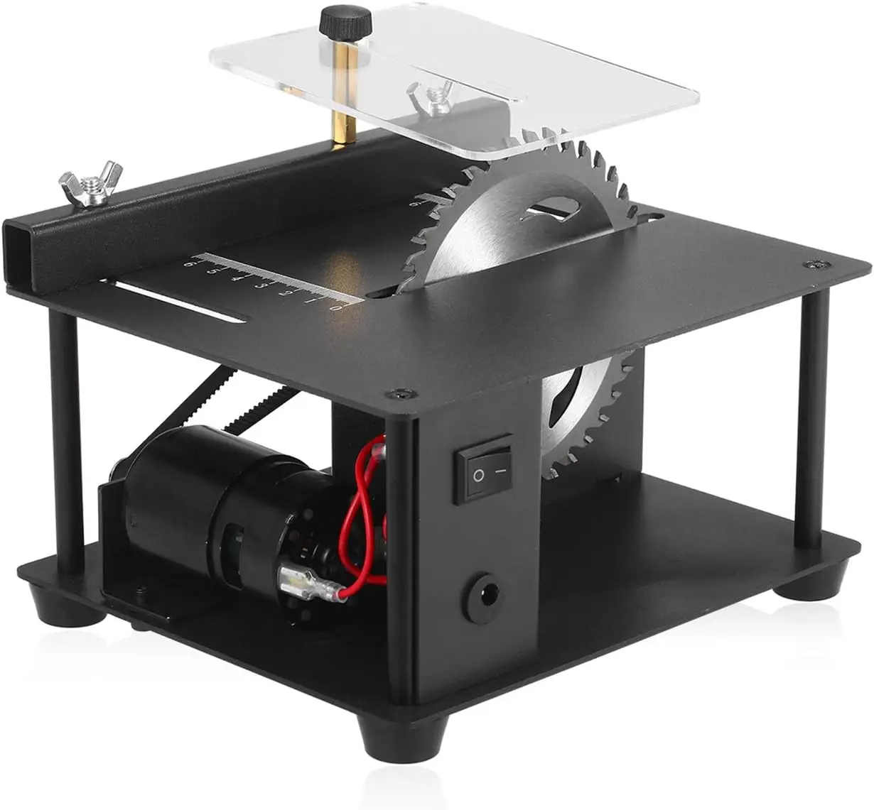 Multi-Functional Table Saw 200W Mini Desktop Saw Cutter Electric Cutting Machine 35MM Cutting Depth for Wood Plastic Acrylic