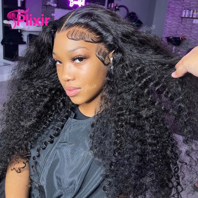 Perruque en cheveux humains Deep Wave 13x6 HD Lace Front, 40 pouces, bouclée, pour femmes noires, perruque frontale brésilienne Water Wave en dentelle transparente 1