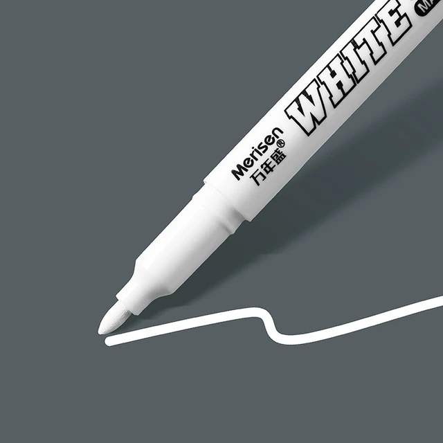 1/5pcs White Permanent Paint Pen Fine Head White Marker 1mm Quick