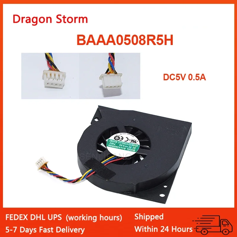 Cpu Ventilador para Gigabyte Brixs Gb-bxi5h4200 Gb-bxi55200 Ventilador de Refrigeração 4pin Fio Novo Baaa0508r5h 5v 0.50a