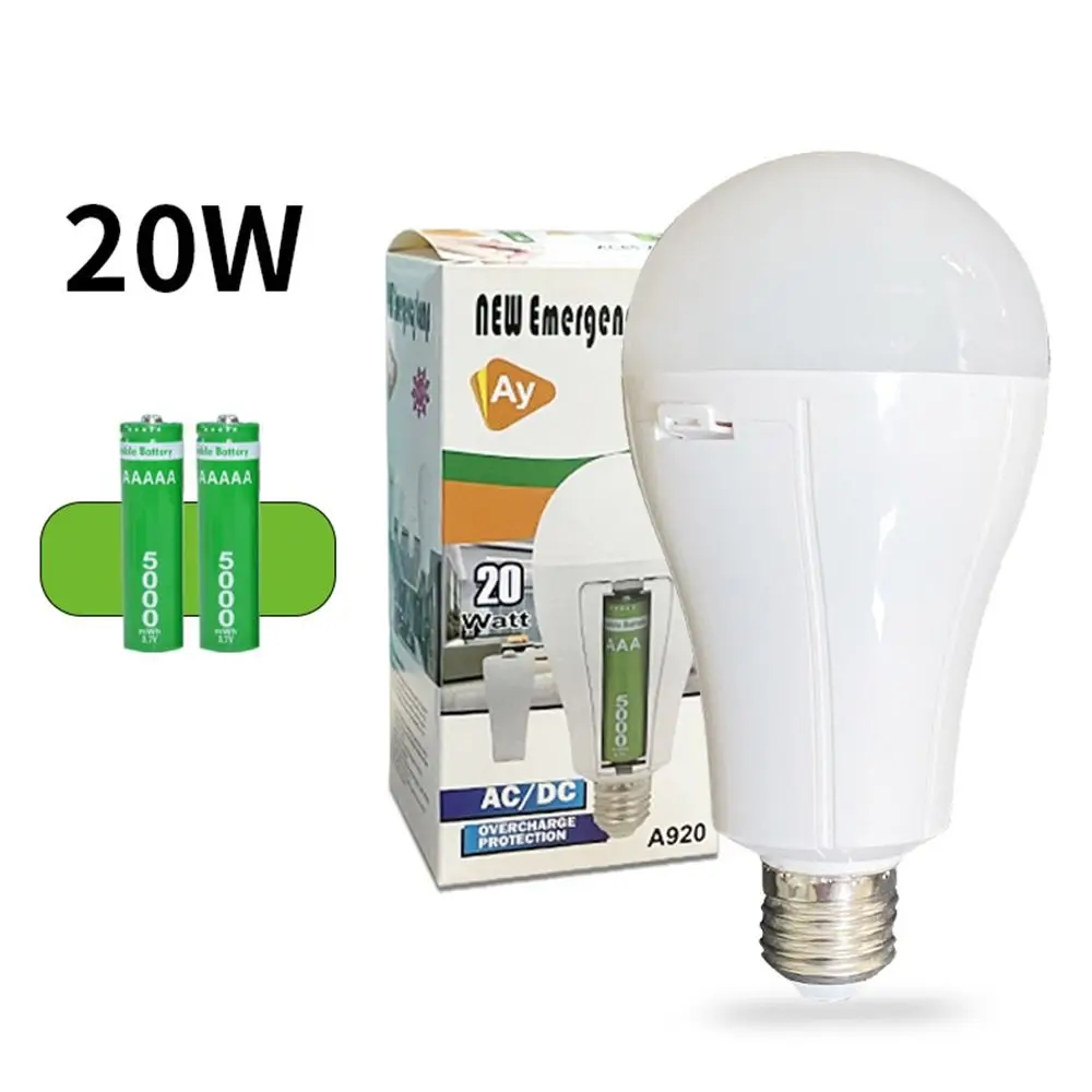 Flicker-Free LED Bulb Light Portable 20W LED Bulb Courtyard Outdoor Power Failure Emergency