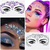 3D Rhinestone Face Tattoo Stickers For Festival Glitter Makeup Jewelry Sticker On Face Crystals Gems Jewels Diamonds Decoration 2