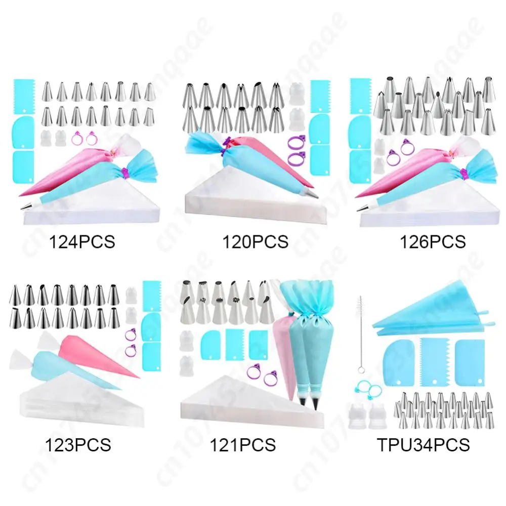 Description Picture 5 of itemPiping Bags and Stainless Steel Nozzle Sets Cupcake Silk Flower Tool Kitchen DIY Cake Baking Tools Decorating Supplies for Cake