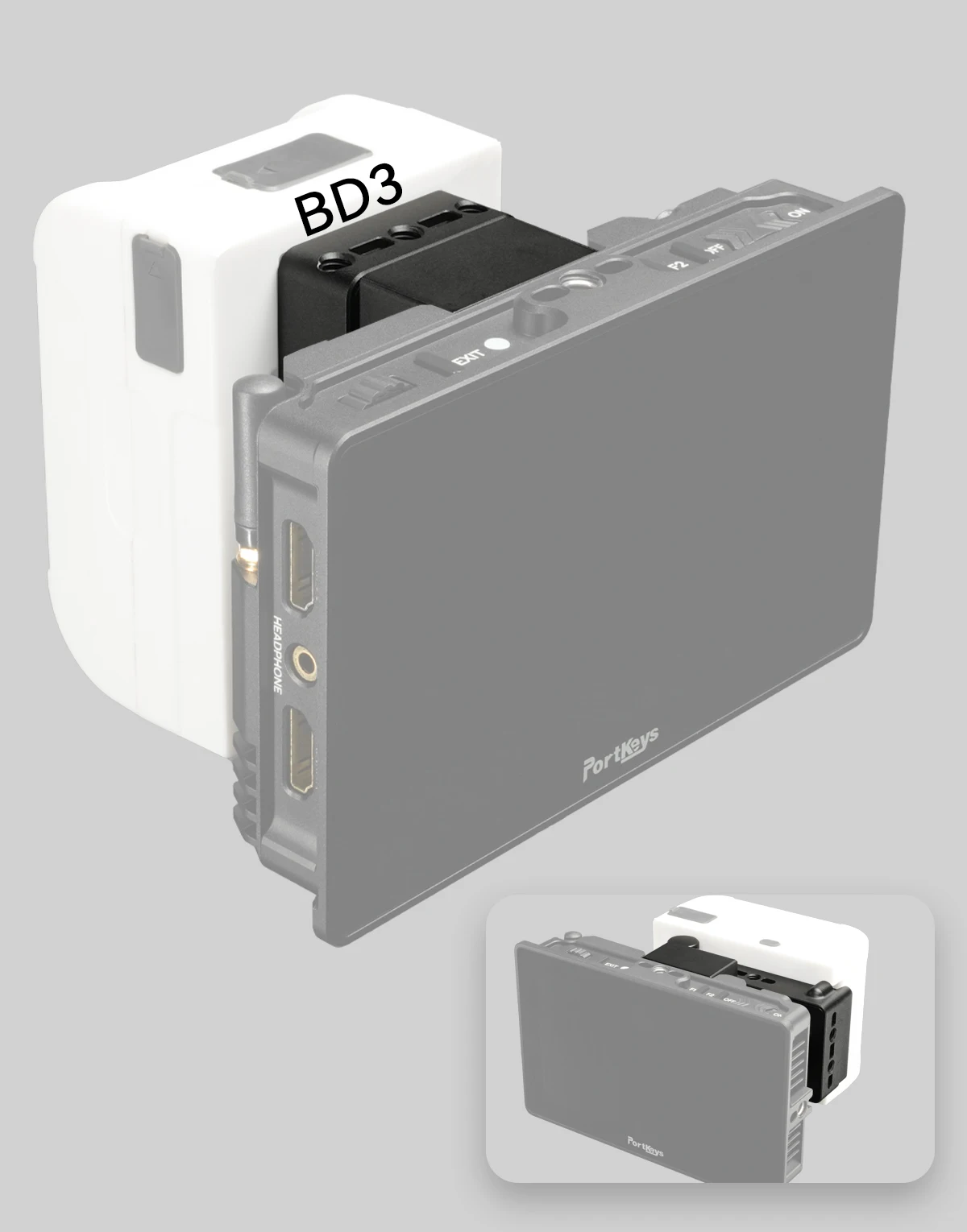Portkeys BD3 BD4 Power Supply Double-sided NP-F/ V-mount Dummy Battery Module fo