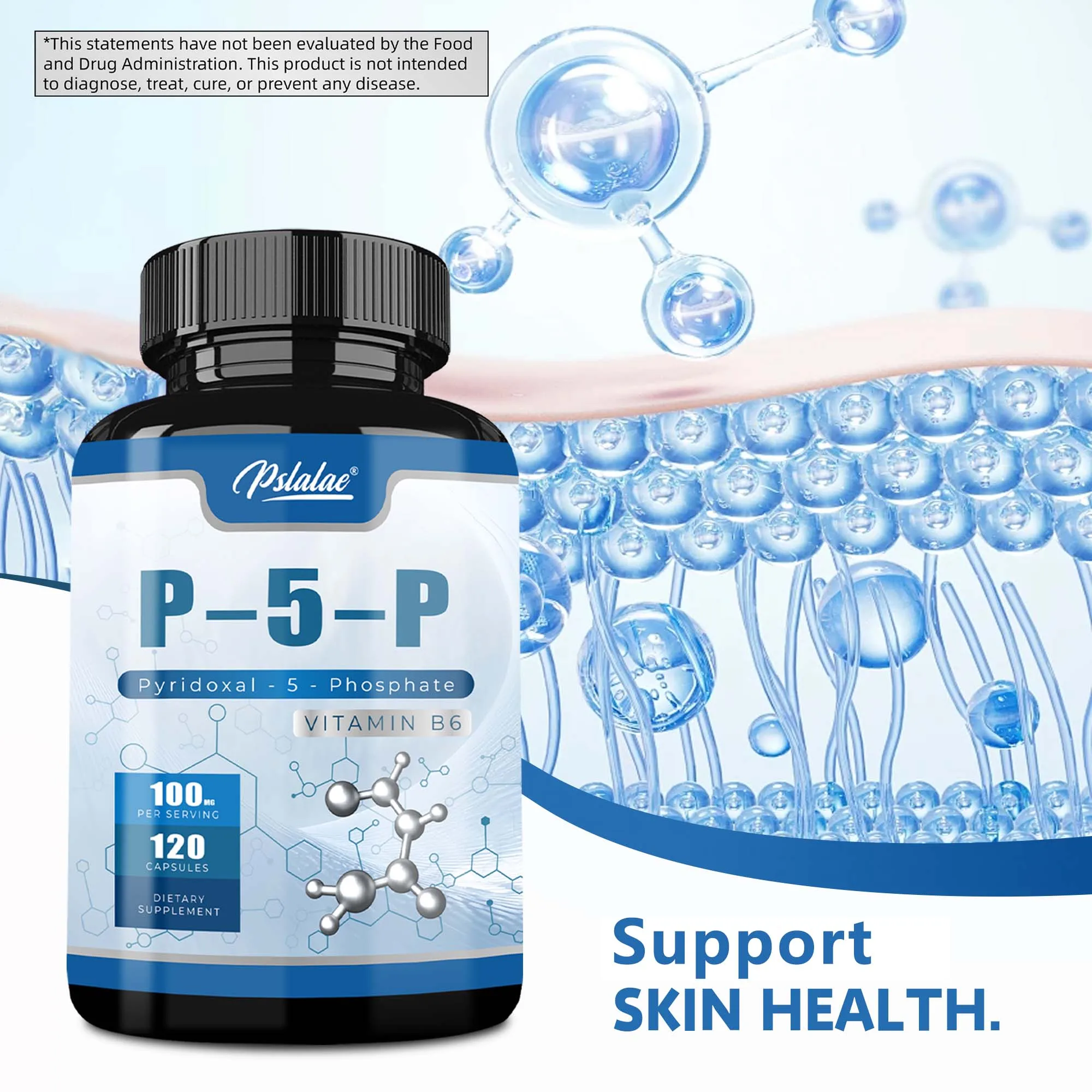 Pyridoxal-5-Phosphate (Vitamin B6) - Energy, Nervous System Support and Red Blood Cell Growth - 120 Capsules - Image 4