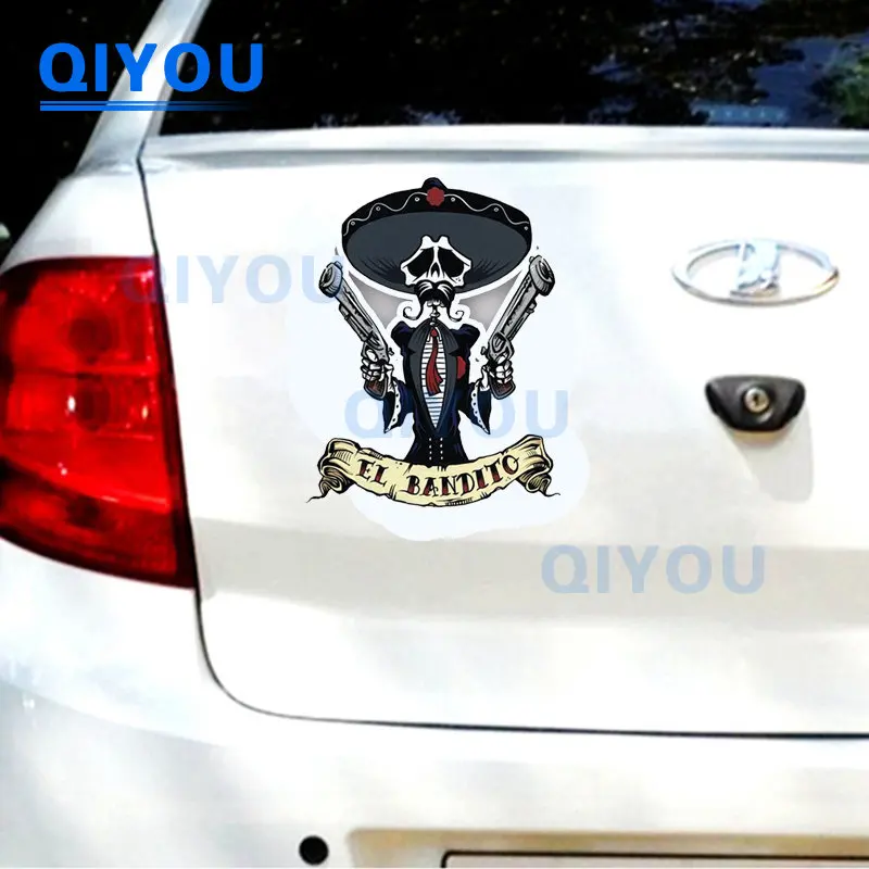 

High Quality El Bandito Guns Exterior Accessories Reflective Car Sticker for PVC Decal on Off-road Vehicle Body Surfboards