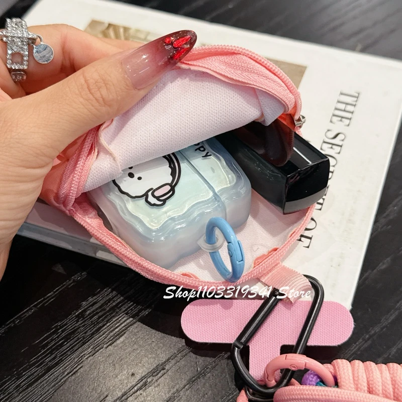 Chic Triangle Coin Purse with Adjustable Crossbody Phone Lanyard